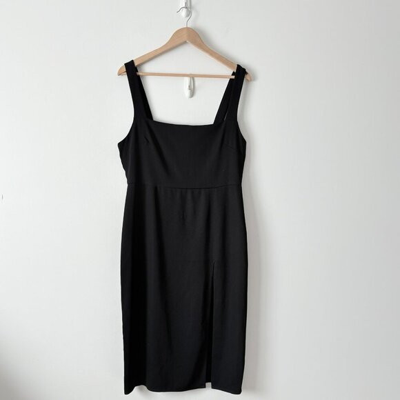 Aritzia Babaton 90's Slit Midi Dress Black Size 10 - Picture 8 of 12
